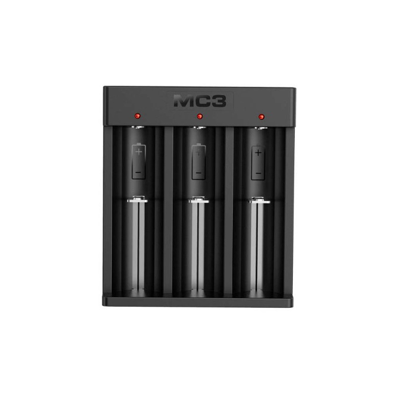 MC3 charger Li-ion (18650, 21700, 26650, 20700, 14500, 16340, 18350, 18500, 10440)