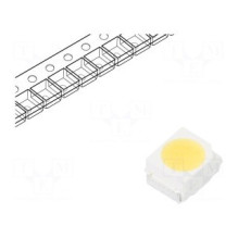 LED, SMD, 3528,PLCC2, cold white, 5÷8lm, 5550-6040K, 95, 120°, 20mA