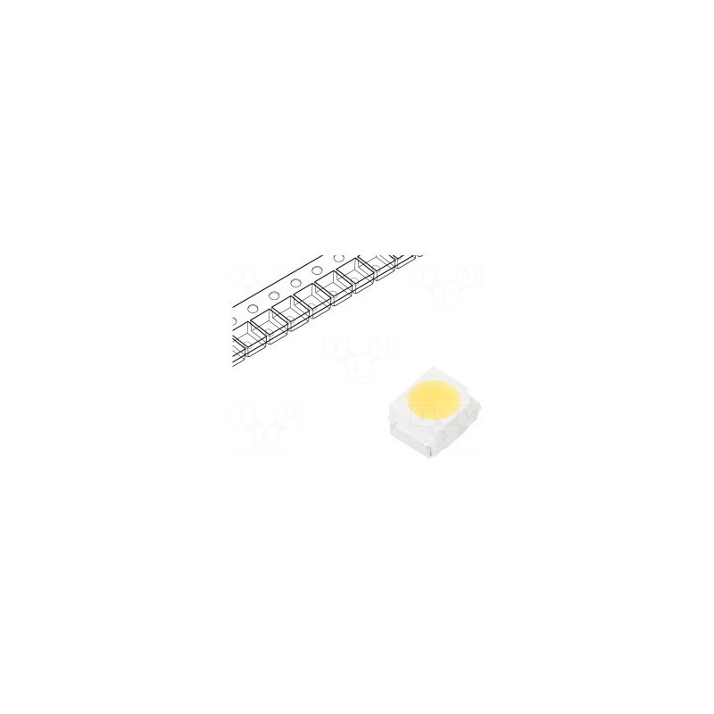LED, SMD, 3528,PLCC2, cold white, 5÷8lm, 5550-6040K, 95, 120°, 20mA