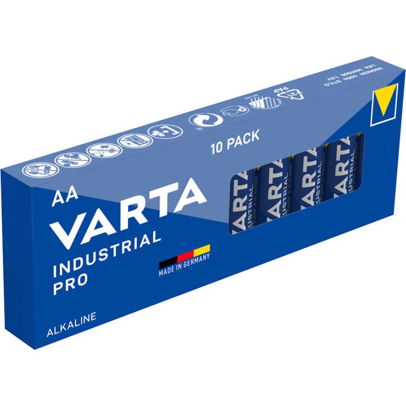 AA / LR6 baterijos Varta Industrial Alkaline MN1500 / 4006, pakuotėje po 10 vnt.