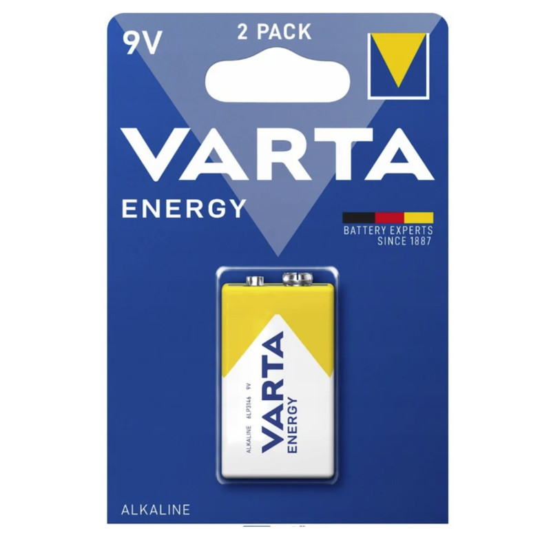 6LR61 / 9V baterijos Varta Energy Alkaline MN1604 / 4122 pakuotėje po 1 vnt.