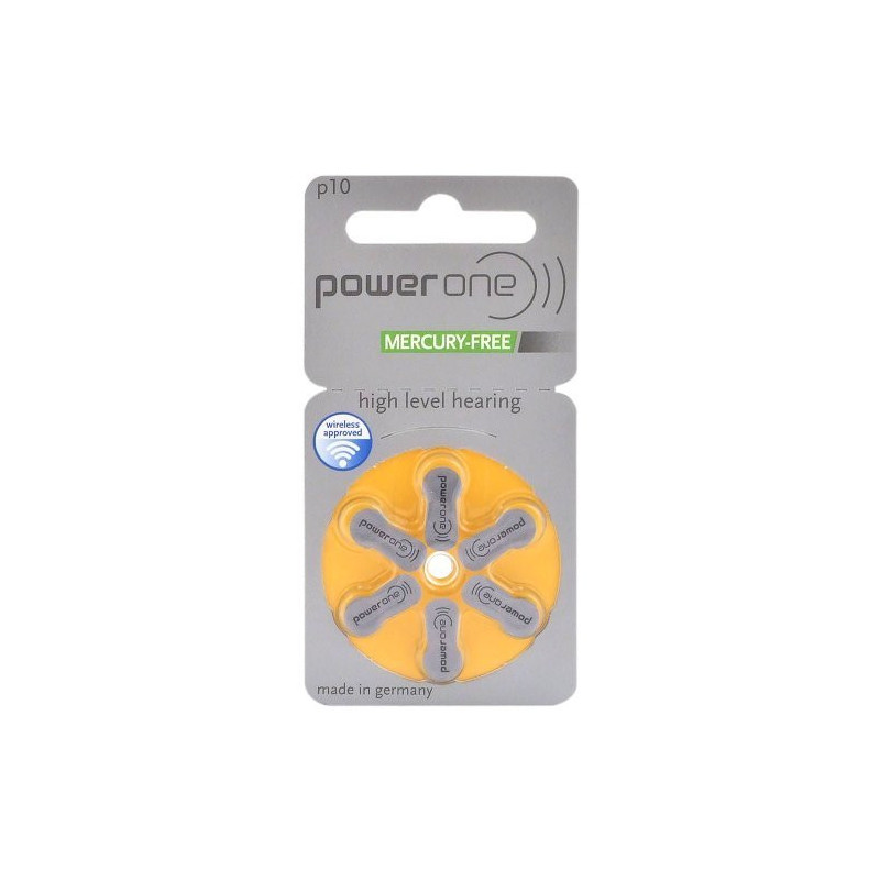 Size 10, Hearing Aid Batteries Varta Zn-Air PR70 in a pack of 6 pcs.