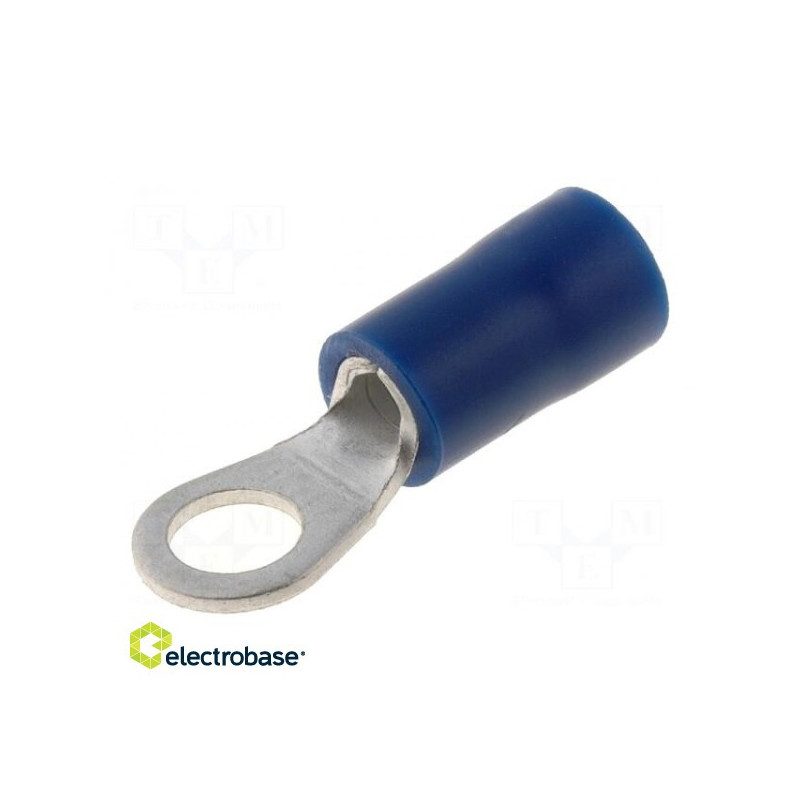 Bell terminal, M4, Ø: 4.3 mm, 1.5÷2.5mm2, crimped, for cable, tinned