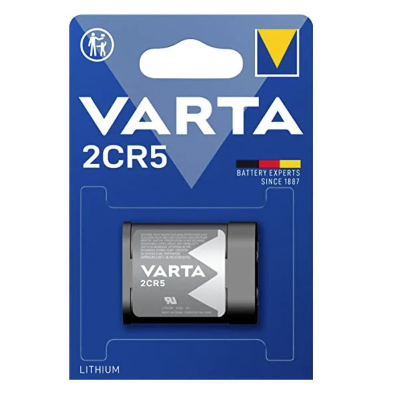 2 CR5 baterijos Varta ličio DL245 / 6203, pakuotėje po 1 vnt.