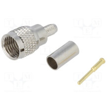 Plug UHF mini male straight RG58 crimped for cable
