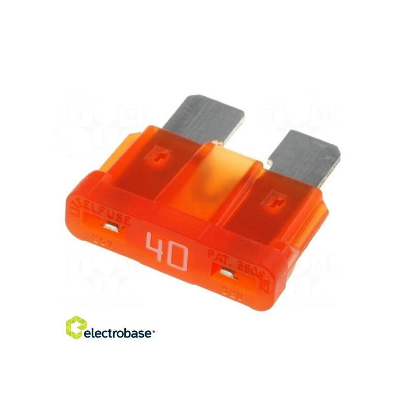 Fuse: fuse, 40A, 32V, automotive, 19 mm, ATO