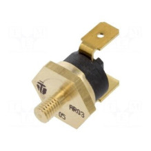 Jutiklis: termostatas, SPST-NC, 90°C, 16A, 250VAC, jungtys 6,3 mm