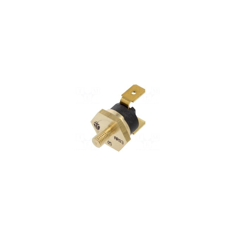 Jutiklis: termostatas, SPST-NC, 90°C, 16A, 250VAC, jungtys 6,3 mm