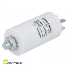 Capacitor: motor, run 1uF...