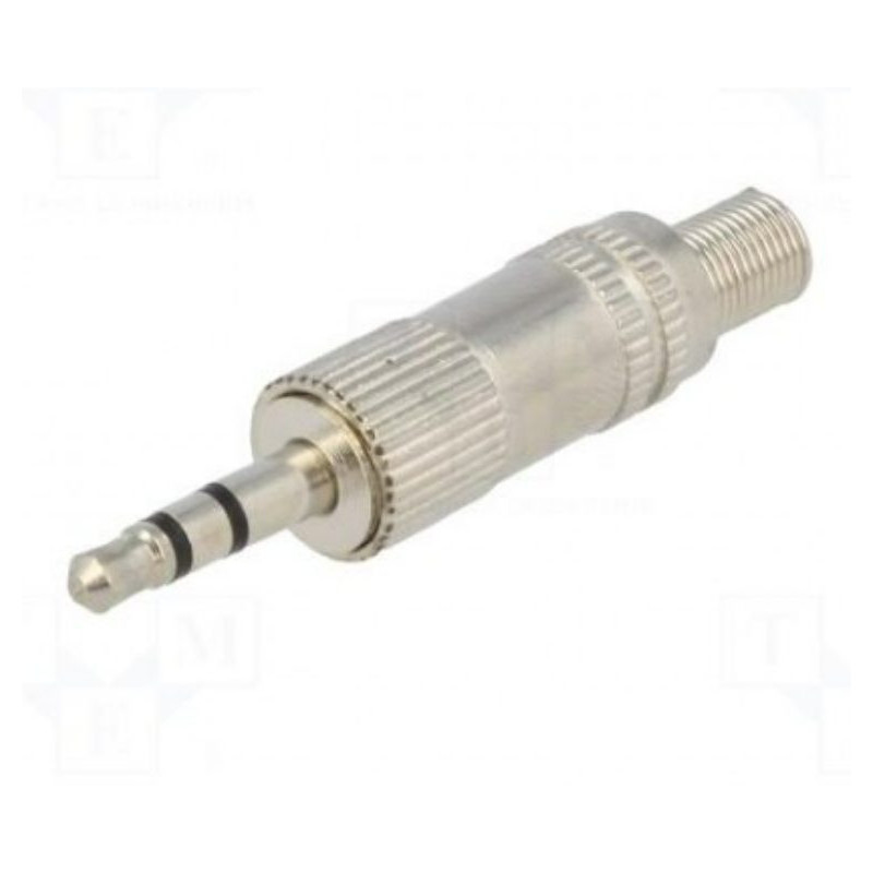 Kištukas, 3,5 mm, kištukas, stereo, su laido apsauga, tiesus