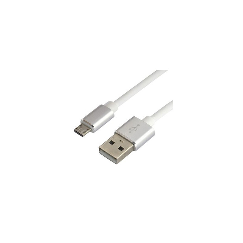 USB micro B cable / USB A 1.0m everActive CBS-1.5MW 2.4A white in a package of 1 pc.