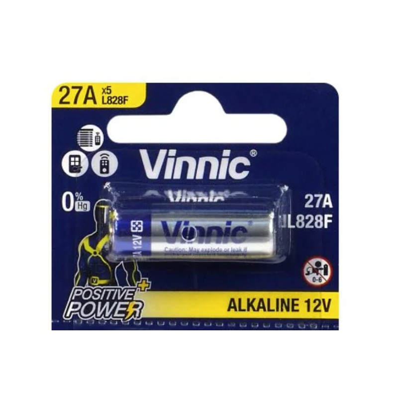 27A Vinnic šarminė L828 / MN27 baterija, pakuotėje po 1 vnt.