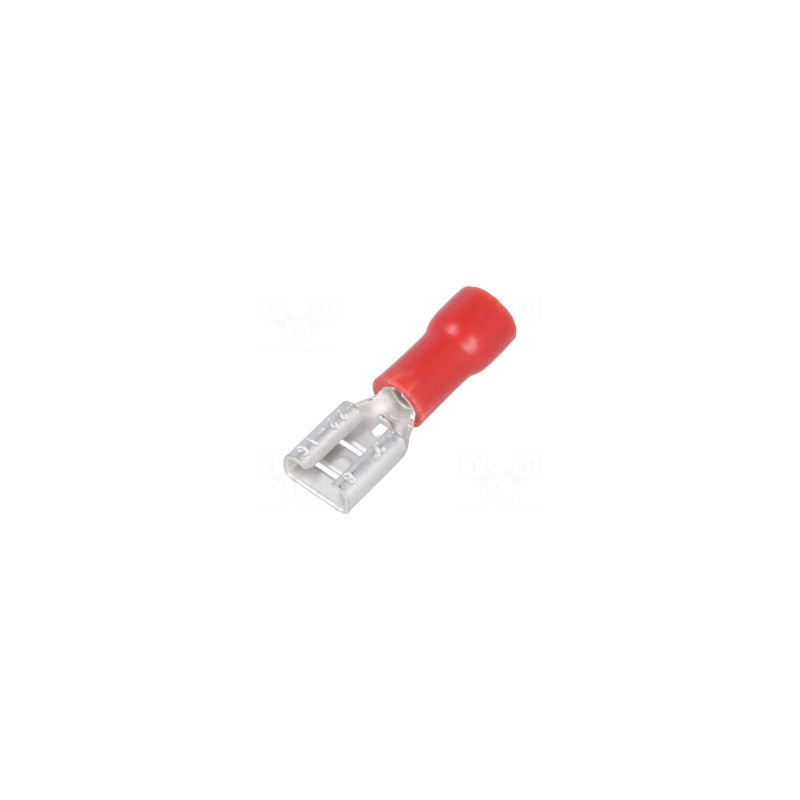 Gnybtas: plokščias, 4,8 mm, 0,8 mm, lizdas, 0,5÷1 mm², užspaustas, kabeliui