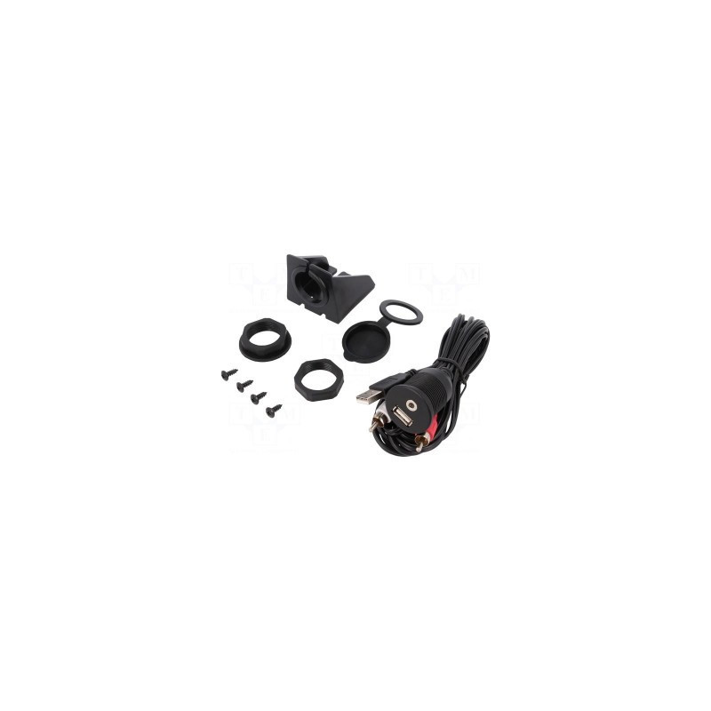 USB / AUX adapteris, USB A lizdas, Jack 3,5 mm 3 kontaktų lizdas, 0,5 m