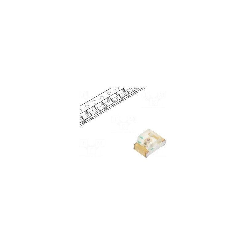 LED, SMD, 0805, red, 10÷22mcd, 2x1,25x1,1 mm, 140°, 1,75÷2,2 V, 2mA