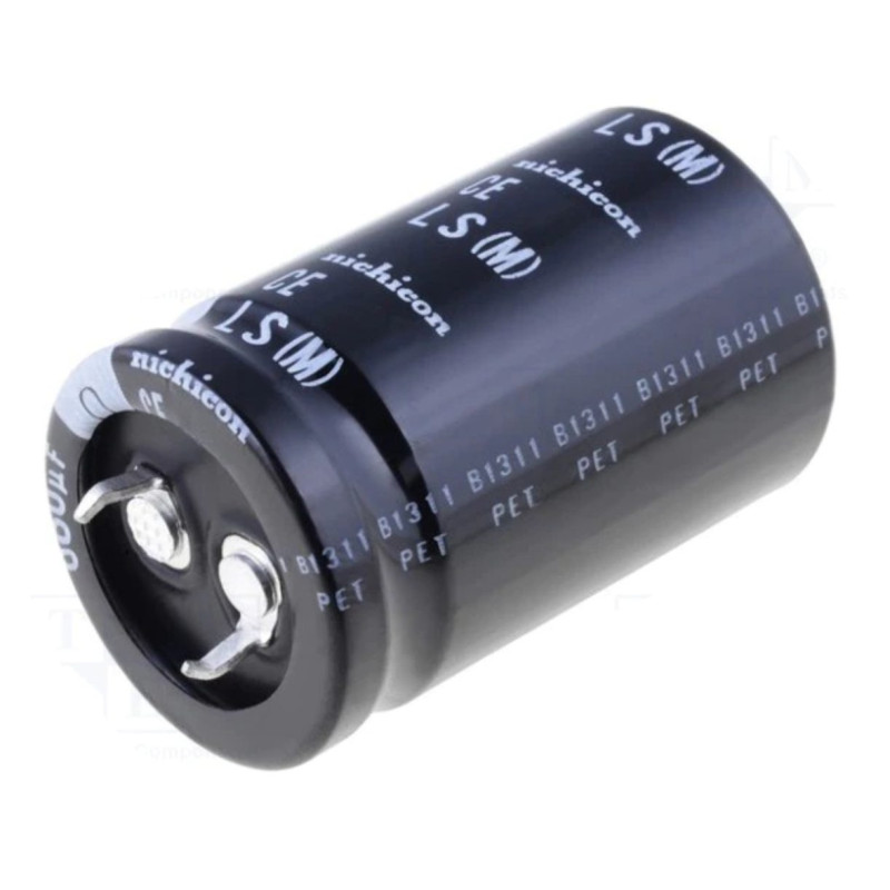 Capacitor, electrolytic, 330µF, 450VDC, Ø30x40mm, 2.12A