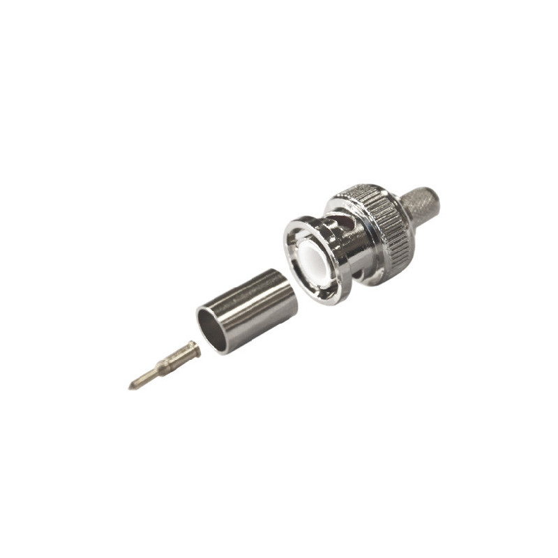 Crimpable RG59 BNC connector for PB5980C and L-59 series cables, professional