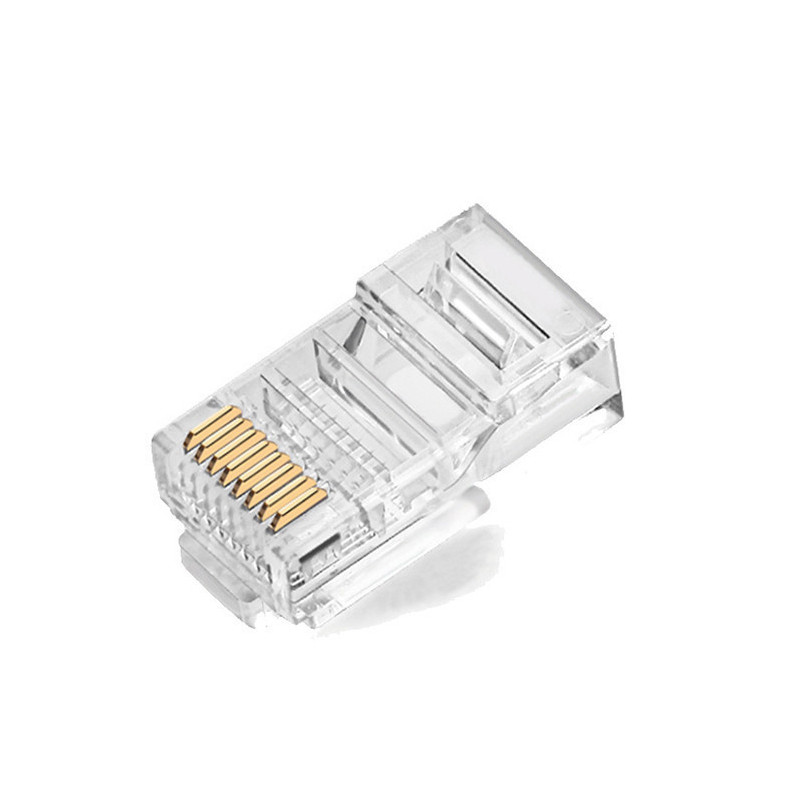 Aukščiausios kokybės RJ45 Cat5e UTP paauksuotas kištukas, LAN kabelio jungtis