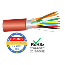 Priešgaisrinės apsaugos sistemų kabelis PRO BASE - 4x2x0.8, raudonas, B2ca, 100m