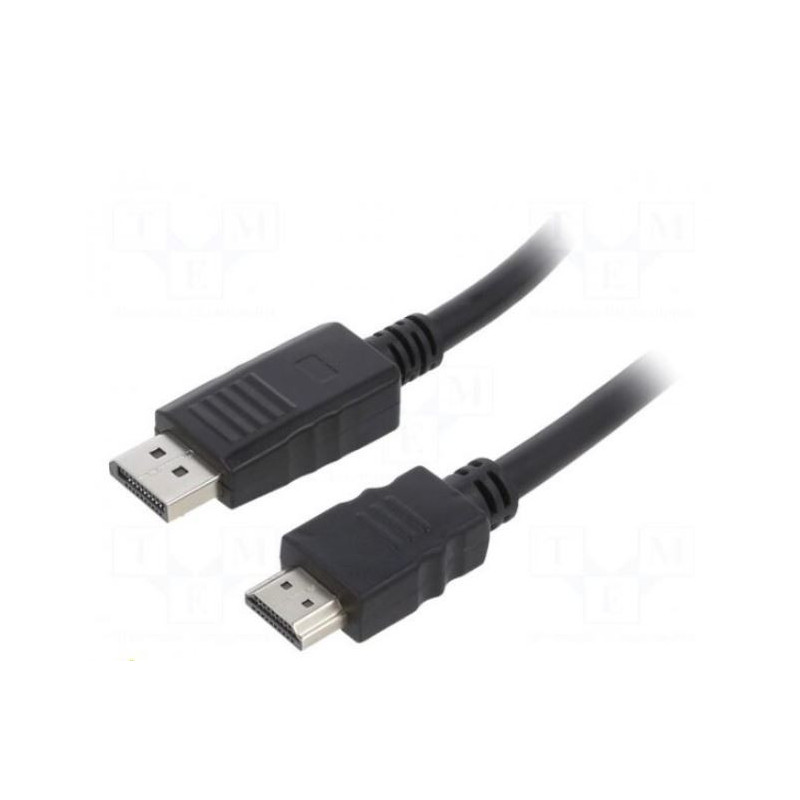 Kabelis, DisplayPort 1.2, DisplayPort kištukas, HDMI kištukas, 1,8 m, juodas