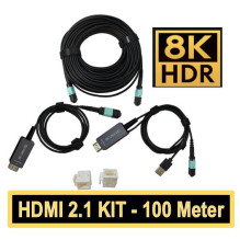 Professional Optical Bidirectional Cable Kit HDMI 2.1 AOC, 8K@60, 4K@120, length 150m
