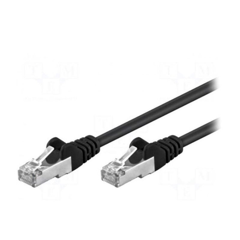 Patch cord, F/UTP, CAT5e, black, 20m, 26 AWG