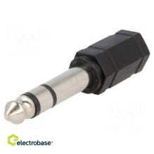 Adapteris Jack 3,5 mm lizdas, Jack 6,35 mm kištukas stereo