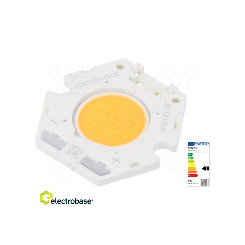 Maitinimo šviesos diodas, COB, 120°, 350 mA, P: 8,9 W, 1265 lm, CRImin: 80, 143 lm / W