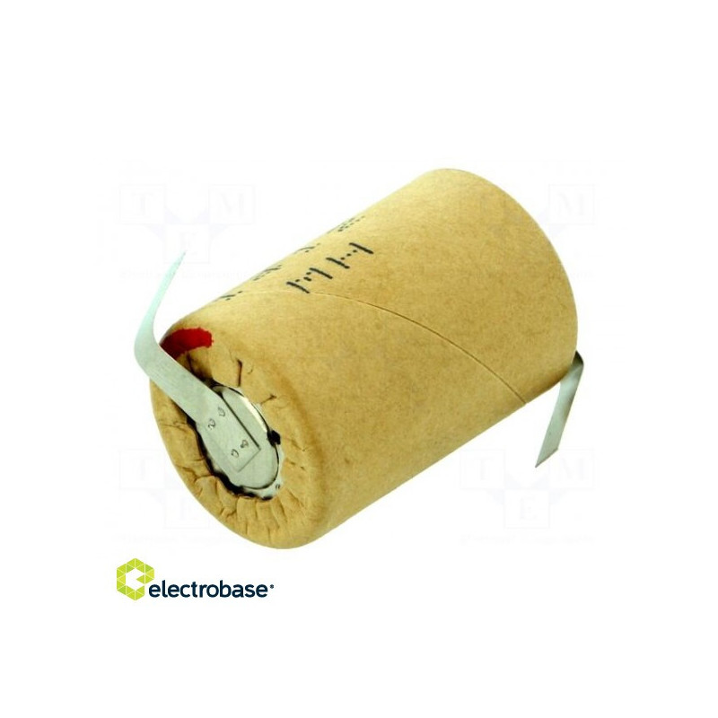 Baterija: Ni-MH, 4/5SC, 1,2 V, 2000 mAh, litavimo antgalis, Ø23 x 34 mm