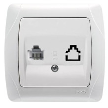 Telephone socket white