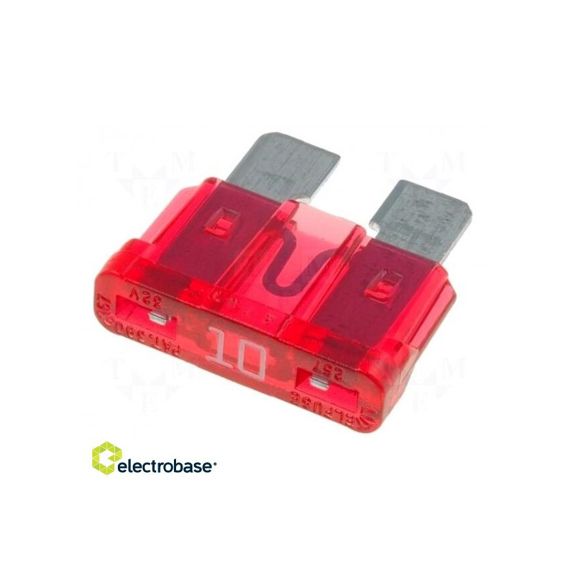 Fuse: fuse, 10A, 32V, automotive, 19 mm, ATO