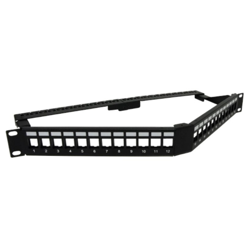 Kampinis komutacinis skydelis CAT6 19\'\' 24 prievadai be raktų (komutacinis skydelis)