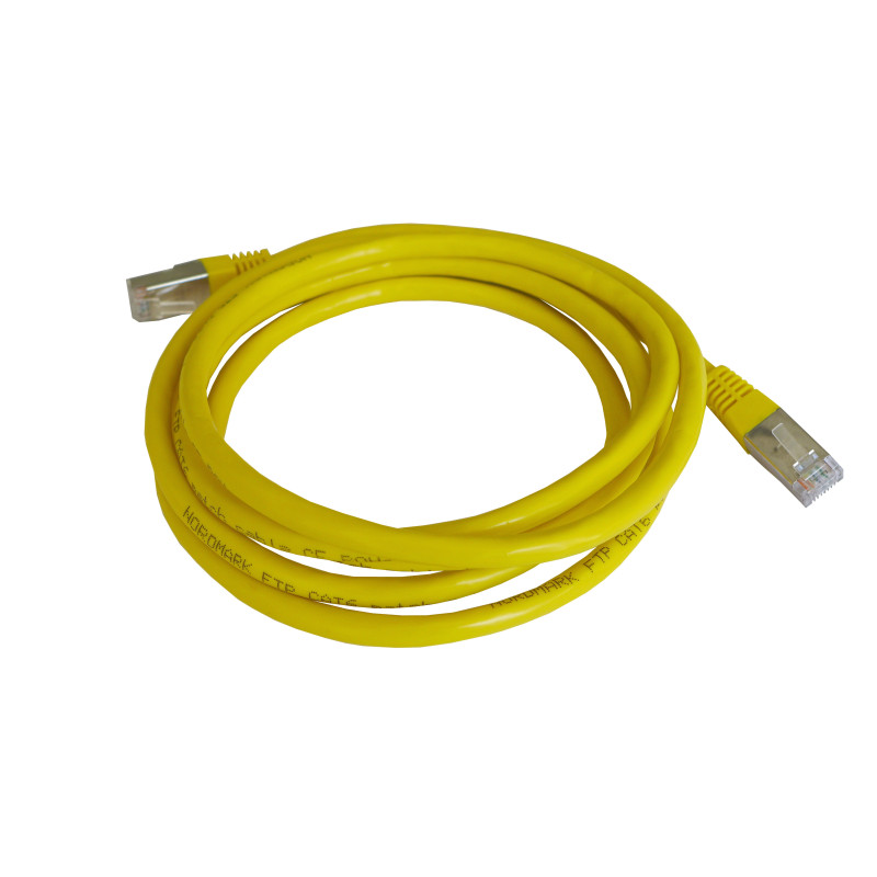Patch cord, Patch Cable, Patch cable, 1m, CAT6, FTP, STP, 100cm, ElectroBase ®, Yellow