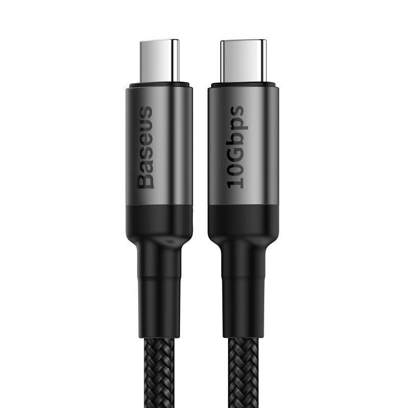 USB-C PD 3.1 Gen2 kabelis, 100 cm, Baseus Cafule CATKLF-SG1 5A, 100 W, didelės spartos duomenų perdavimo sparta, 10 Gbps