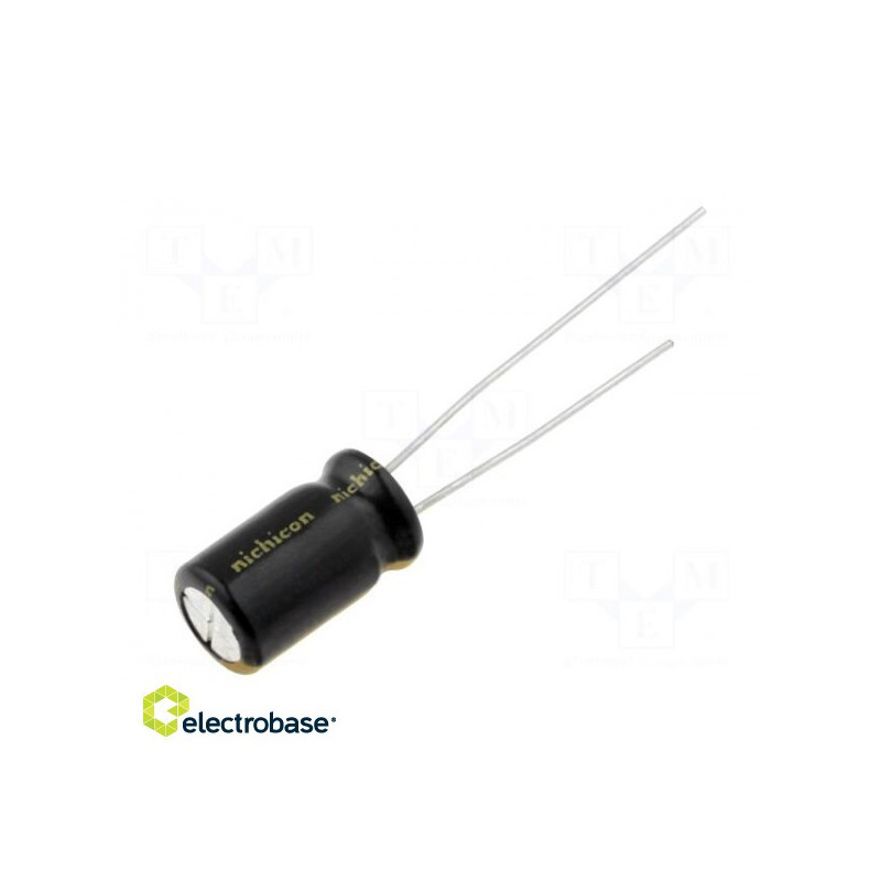 Kondensatorius: elektrolitinis THT 1000uF 63VDC ¨16x25mm Žingsnis: 7,5 mm