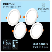 Set of 4 round LED panels...