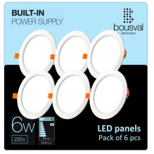 Set of 6 round LED panels...