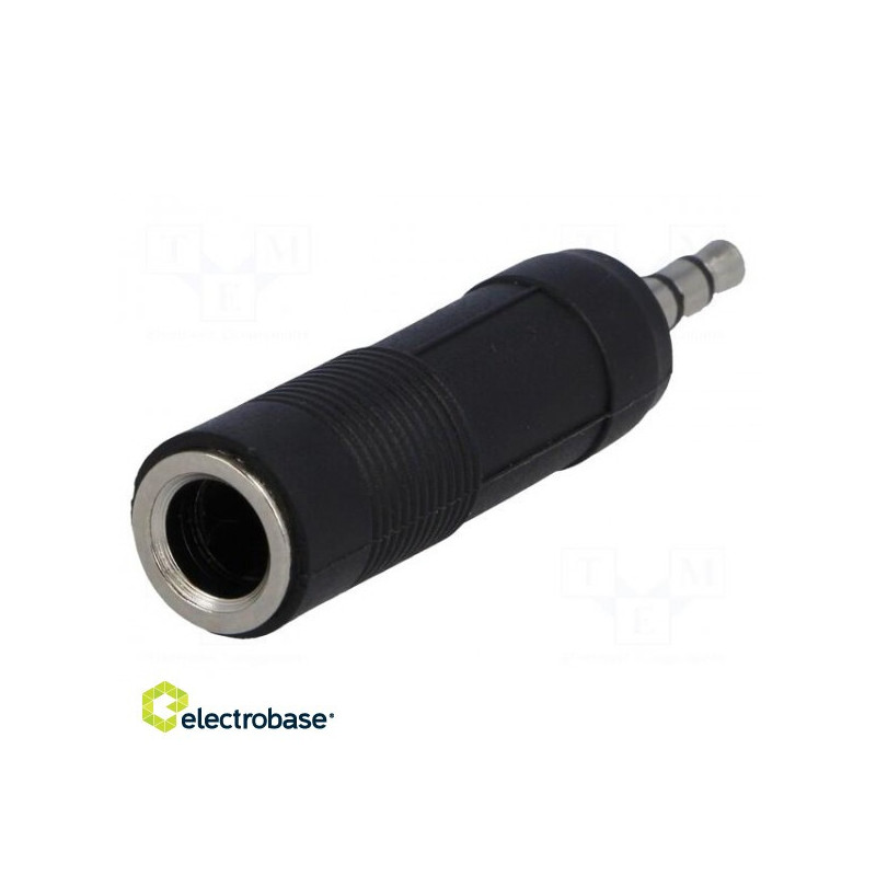 Adapteris Jack 3.5 mm kištukas, Jack 6.35 mm lizdas stereo