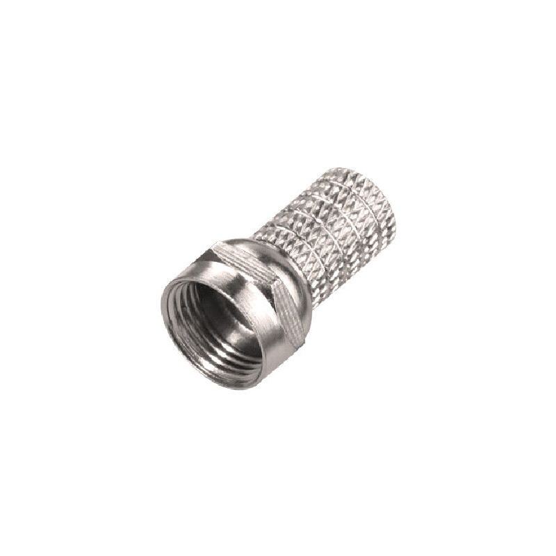 F connector for RG59 and PB5980 series cables, screw-type, for cable with max. diameter 6.0mm