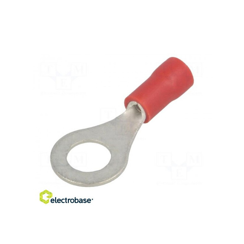 Bell terminal, M6, Ø: 6.4 mm, 0.5÷1mm2, crimped, for cable, tinned