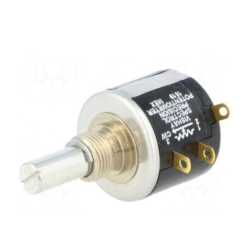 Potentiometer: shaft, multi-turn, 10k9, 2W, ±5%, 6.35mm, Series: 535