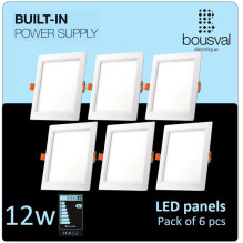 Set of 6 square LED panel...