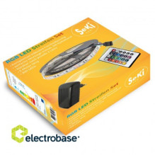 Colorful RGB 300LEDs 12V LED Strip set with remote control and control unit. 5 meters