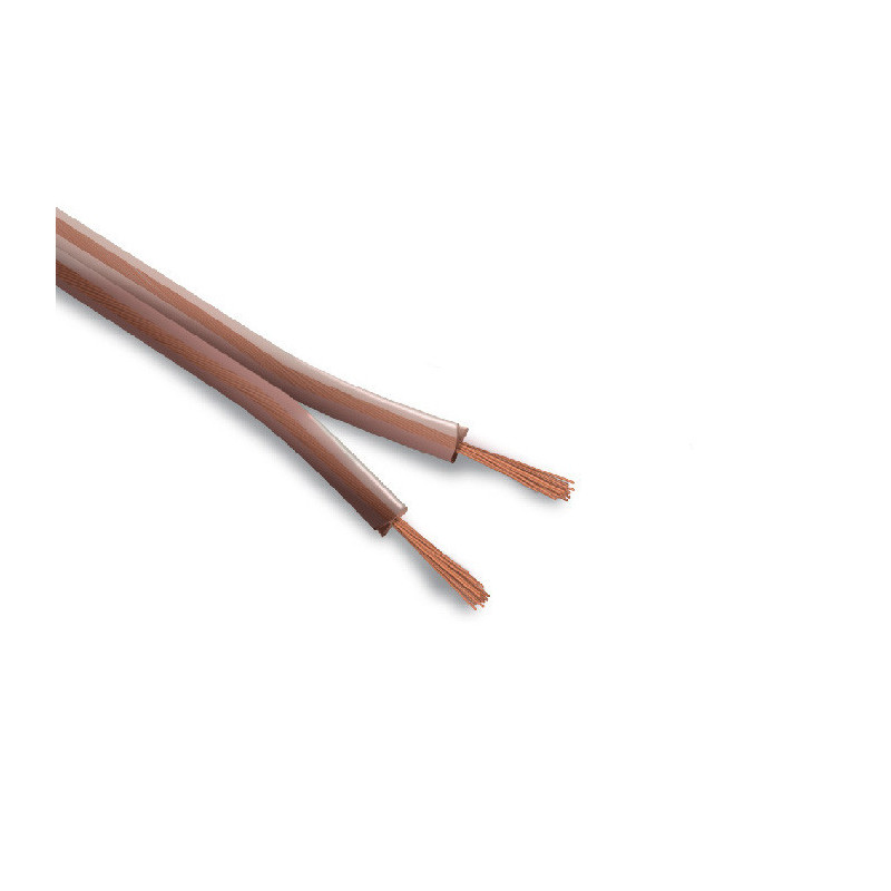 Speaker wire cable, InstallBase™, 2x2.50 mm2, transparent, flat shape, 100m