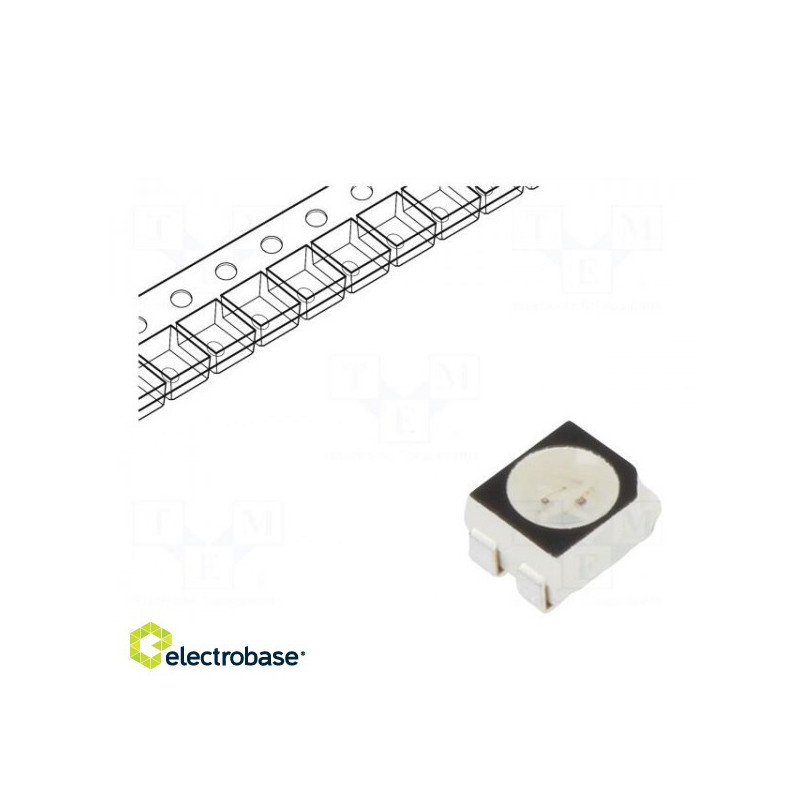 LED, SMD, 3528,PLCC4, red / yellow, 3.5x2.8x1.9 mm, 120°, 20mA