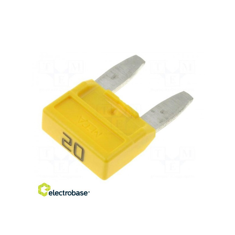 Fuse: fuse, 20A, 32V, automotive, 11.9 mm, MINIVALS