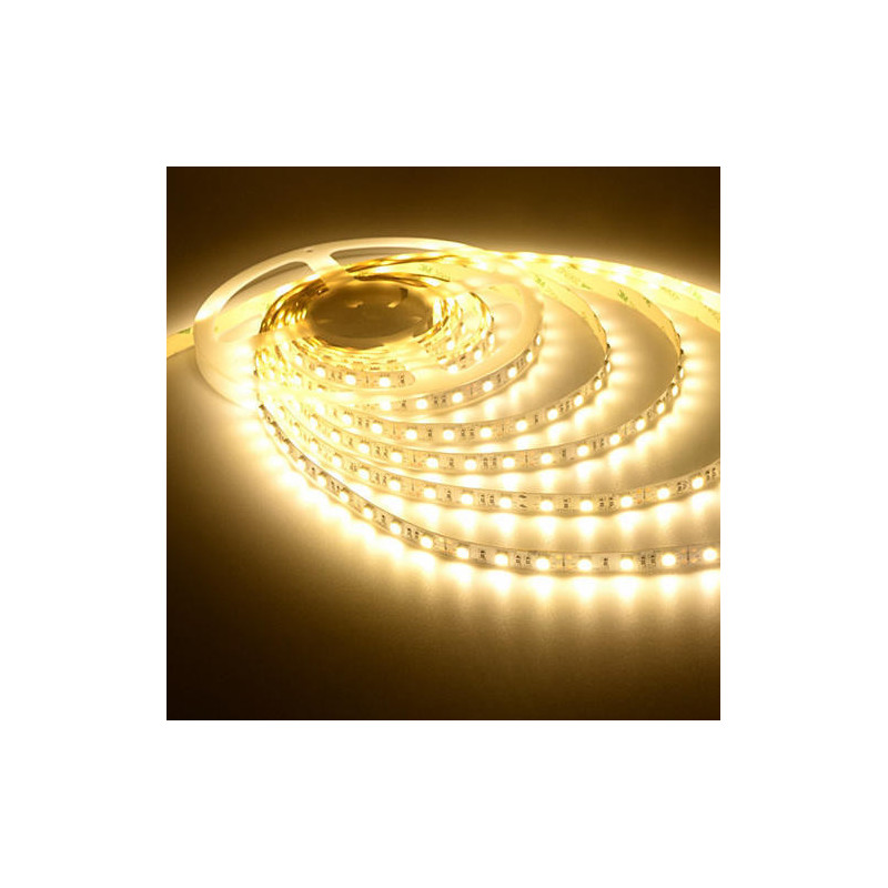Moisture-resistant LED Strip (color 3000K) set with dimmer and power supply. Length 5 meters.