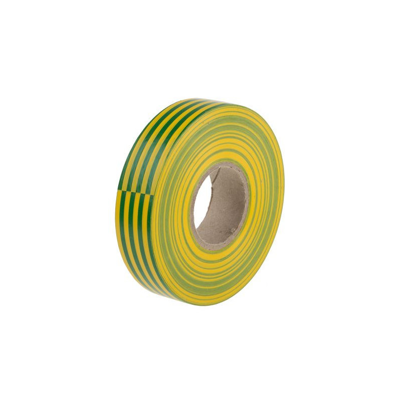 Elektros izoliacinė juosta / 18 mm x 25 m / Žalia + geltona