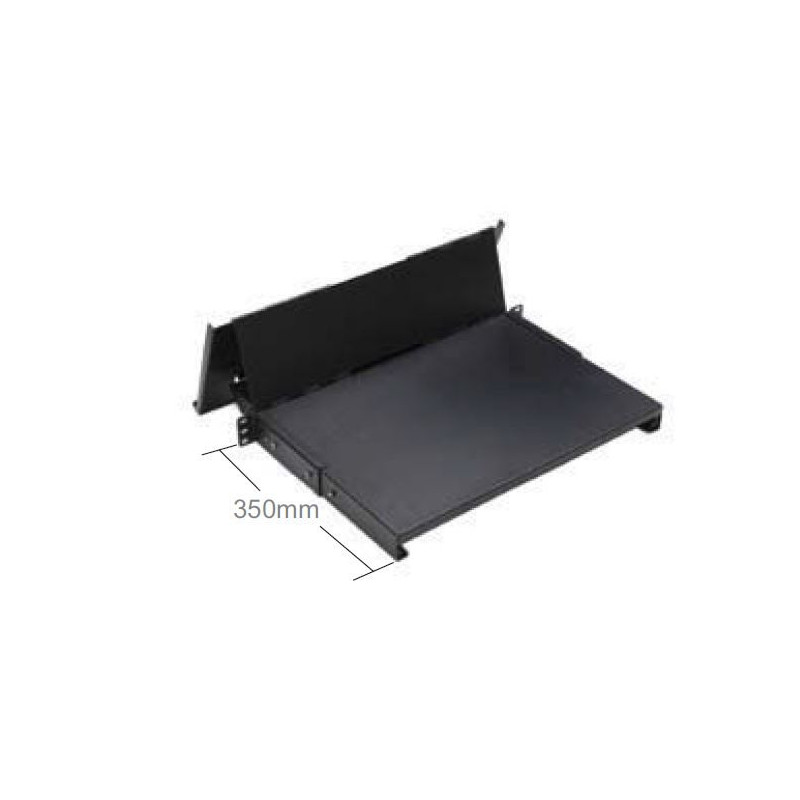 Folding keyboard shelf, 300 mm, adjustable, BLACK
