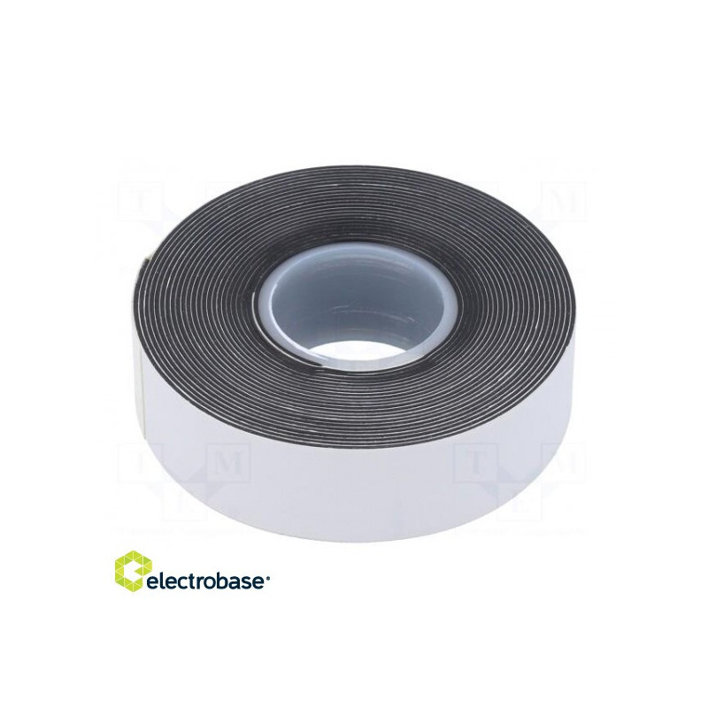 Lipni juosta: savaime limpanti, juoda, 19 mm, ilgis: 3,5 m, storis: 0,75 mm, 550 %